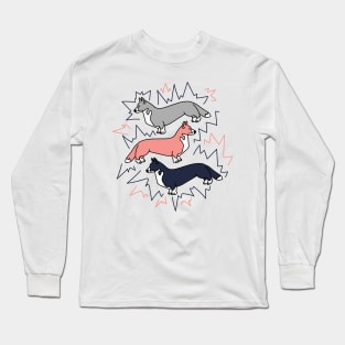 Funny Corgi Dog Design Long Sleeve T-Shirt